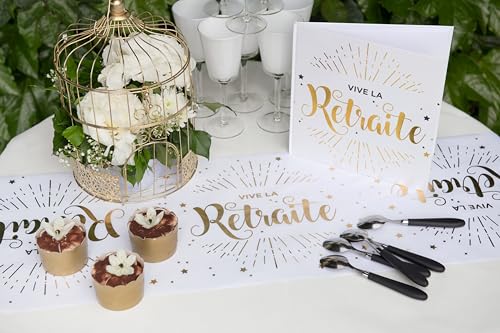 Livre d'or retraite Blanc et or (x1)