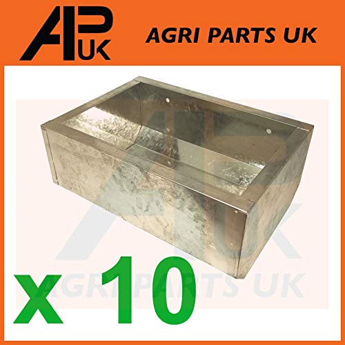 10x Metal Galv Animal Cattle Horse Pony Sheep Goat Dog Pig Feed Feeding Trough