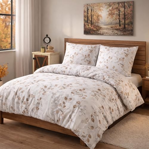 Buymax Biber Bettwäsche 200x220 cm Flauschige Winterbettwäsche 3 Teilig 100% Baumwolle mit Reißverschluss Flanell Bettwäsche-Set mit Kissenbezüge 80x80cm