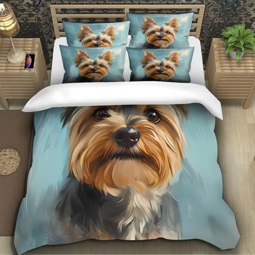 Housse de couette microfibre hypoallergique 260x220cm imprimé géographique 3D - 5