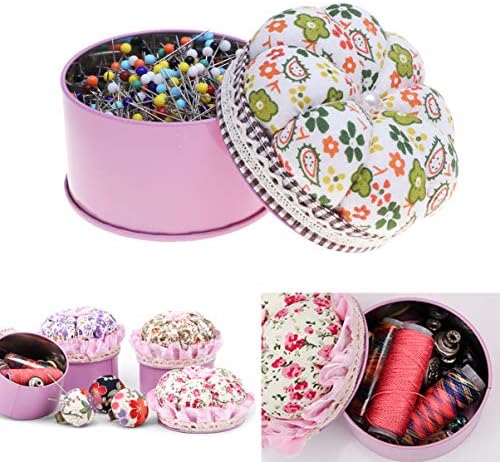 NUOBESTY Multicolor Sewing Pins Glass Ball Head Pins for Dressmaking Jewelry Components Flower Decoration DIY Crafts Dress Making with Iron Needle Box 500pcs