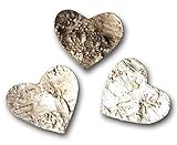 Naturprodukt aus Birkenrinde, jedes Herz sieht anders aus.