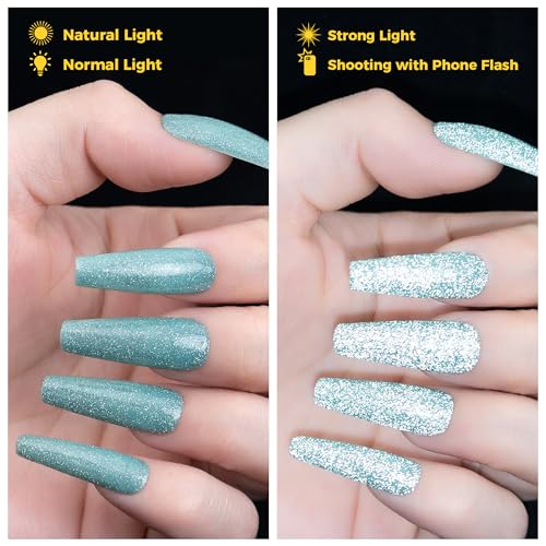 BURANO Reflective Glitter Gel Polish, Sparkly