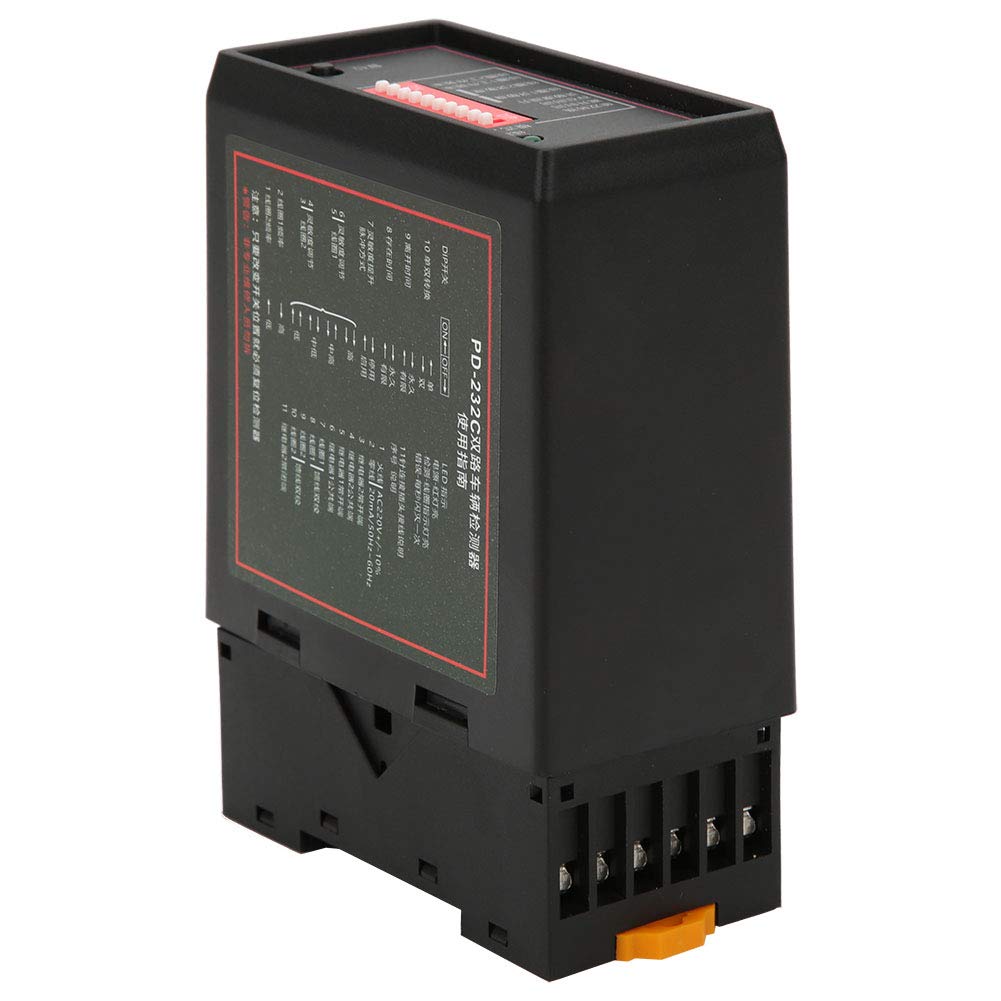 Sensor Inductivo Doble Canal PD232, Detector de Lazo para Estacionamiento de Vehículos con Sensibilidad Ajustable, Ideal para Garajes Residenciales y Comerciales, de Detección de Parking Eficiente