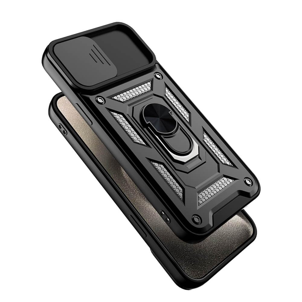 Protecteurs D'Objectif Pour IPhone 15 Pro Et 15 Pro Max - 6 Films (Noir Et Strass) - Verre Trempé, Cadre Métallique