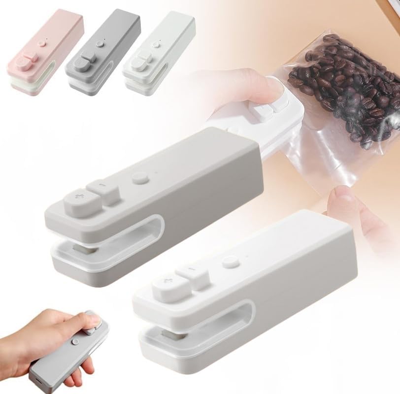 Miniatura 8 de Cortador y sellador de bolsas 2 en 1, sellador térmico de bolsas actualizado 2024, máquina selladora de alimentos al vacío portátil para bolsas de