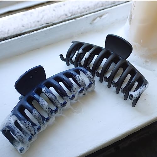 Pinzas grandes para el pelo en colores mate - pack de 4 negro miniatura 7