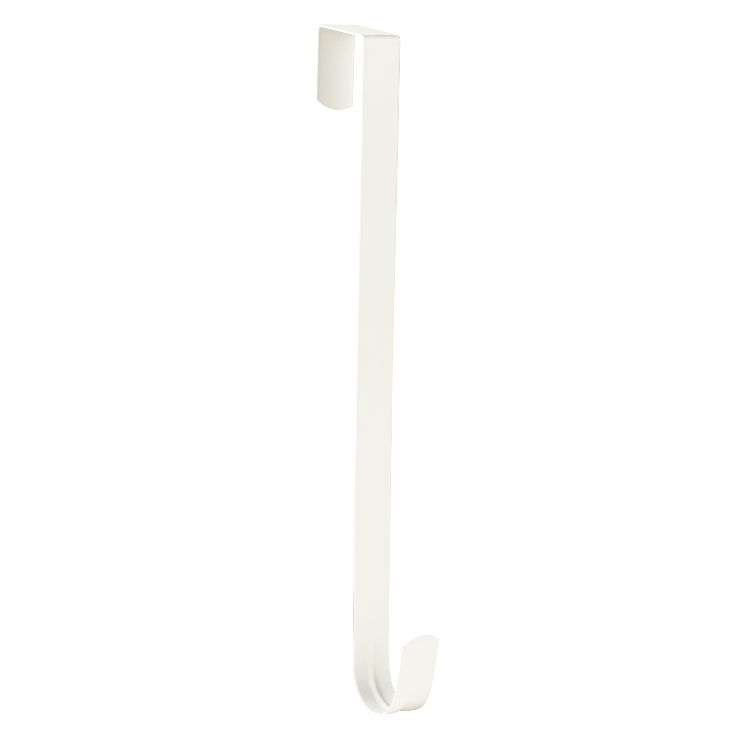 Slim Over The Door Wreath Hanger for Front Door, 15" White 1 Pack