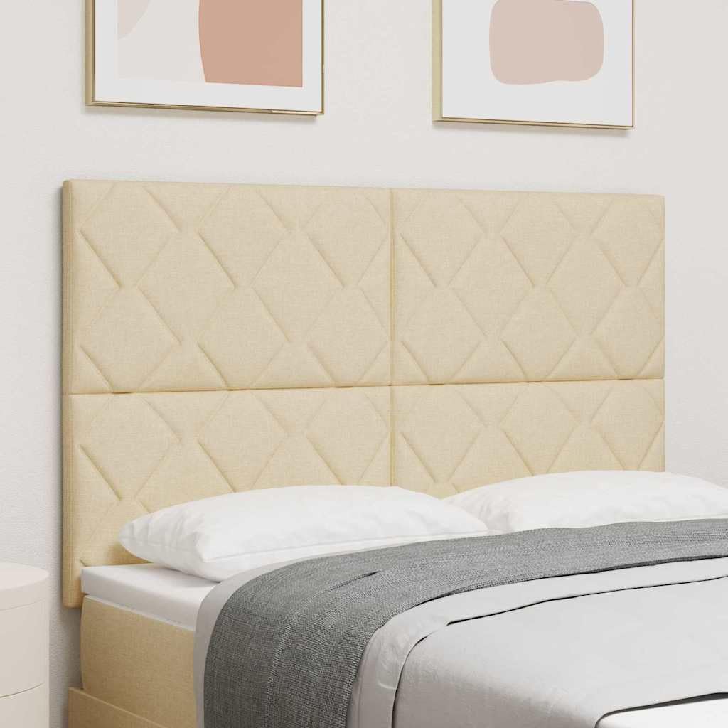 Cabecero crema 160 cm tela moderna Headboard con 2 alturas 118/128 cm pino marco madera maciza cabecero de cama duradero para dormitorio y dormitorio juvenil