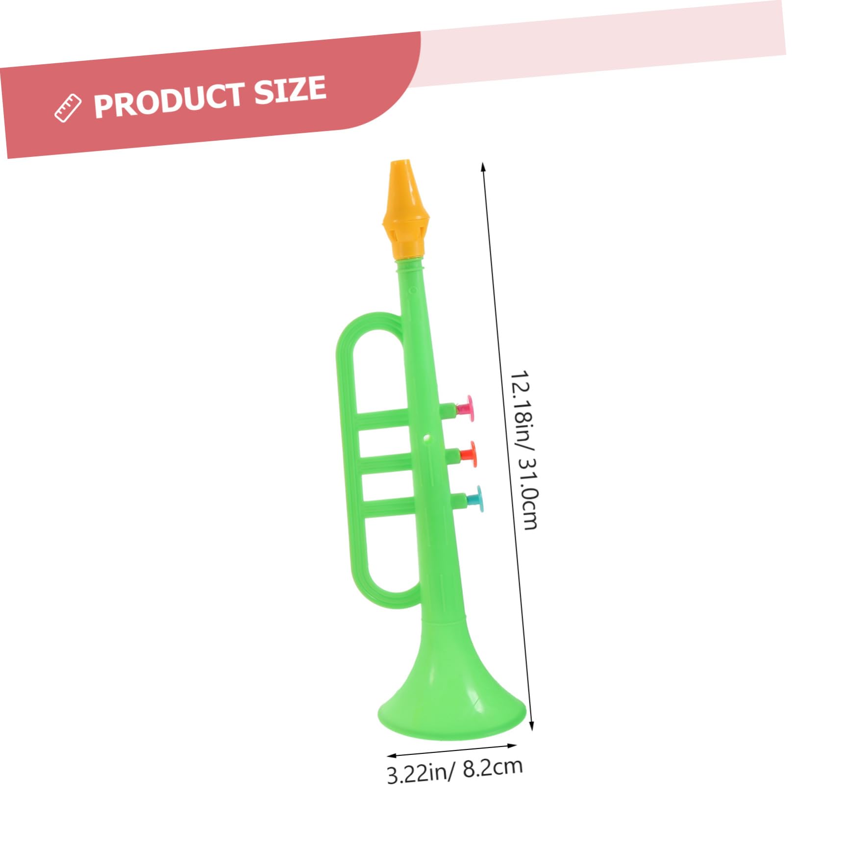 MUCKLILY 4pcs Colorful Simulation Trumpets Portable Party Noisemakers for Lovely Design Safe Plastic Instruments for Festivals and Events Develop Musical Creativity Random Color