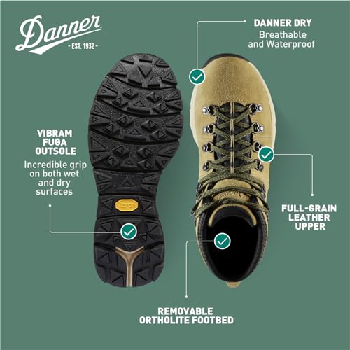 Image of Danner Mountain 600 Hiking Boots for Women - Waterproof, Durable Suede Upper, Breathable Lining, Triple-Density Footbed & Vibram Traction Outsole