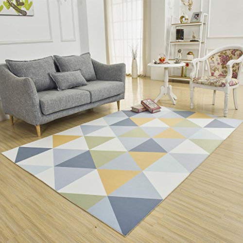 HXJHWB Alfombra Lavables Moquetas - Sala de Estar Multicolor triángul