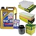 Produktbild QR-PARTS 69368853 Filter Set Inspektionspaket 5 Liter Liqui Moly Motoröl Longlife III 5W-30 MANN-FILTER Innenraumfilter Luftfilter Ölfilter