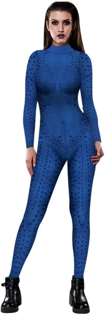 Adult Wowens Sexy Jumpsuit Halloween Cosplay Costume 3D Print Bodysuit Romper Onesies