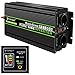 1500W Kfz Wechselrichter Spannungswandler -novopal 12v 230v Reiner Sinus mit 2 EU Steckdose und USB-Anschluss + Fernbedienung + Batteriekabel und Handbuch