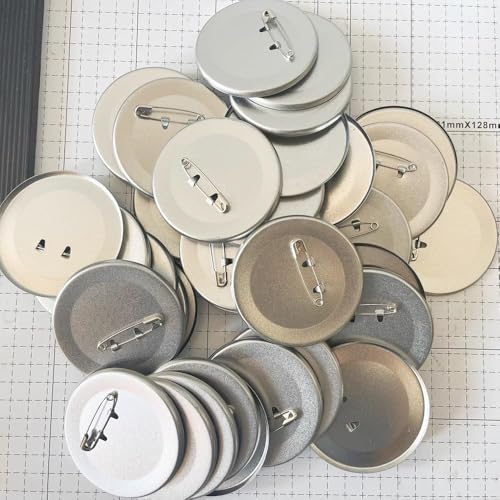 image for NantFun Button Pin Making Supplies 100 Sets 58mm(2.25'') Button Insert