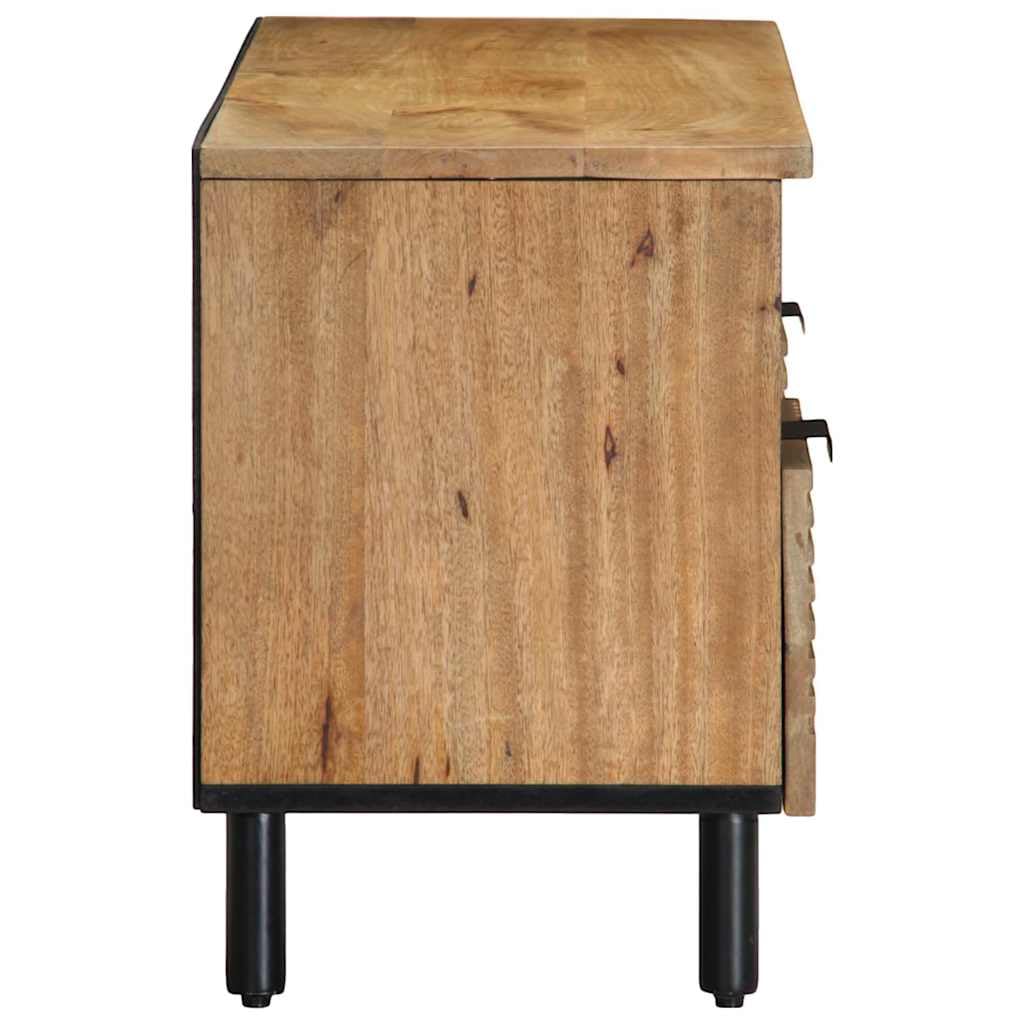 Szafka pod telewizor 100 x 33 x 46 cm lite drewno mango brązowy