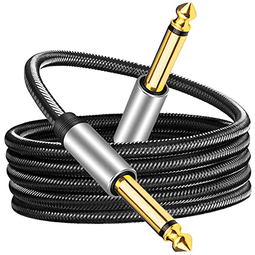 Image of ECOMISTIQ6.35mm Instrument Cable Unbalanced Jack Guitar Patch Cords for Speaker 1M