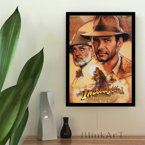 Image of BLINKART Aesthetic (Indiana Jones (1989) Movie Photo Frame Album Poster Wall Art Print Decor Perfect For Home Bedroom Living Room Bedroom Home, Office & Study Room(13 * 10 Inches)