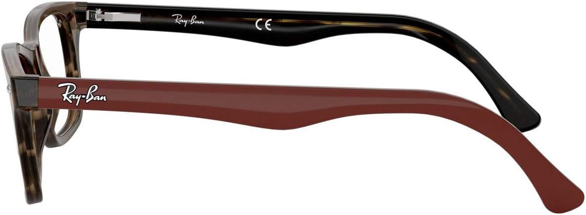 Ray-Ban RX5228 Square Prescription Eyeglass Frames Green Havana/Demo Lens 50 Millimeters