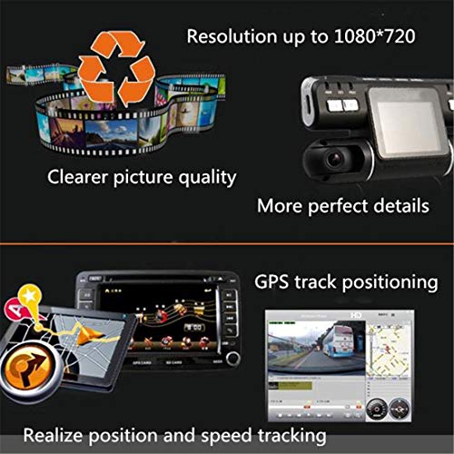 Dash Cam, Full HD Doppia Lente 360 ​​Gradi dello