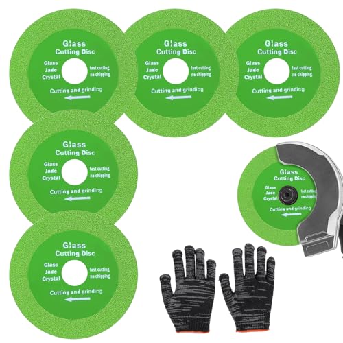 Xdealcozyxc 5 Pcs Grinding Glass Cutting Discs for Rock Slab Grinder Disc (100x20mm)
