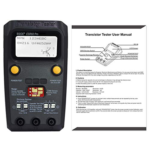 Image of BSIDE ESR02 PRO Digital Transistor Tester SMD Electronic Components Meter Diode Triode Capacitor MOSFET Resistor Inductance LCR ESR Checker