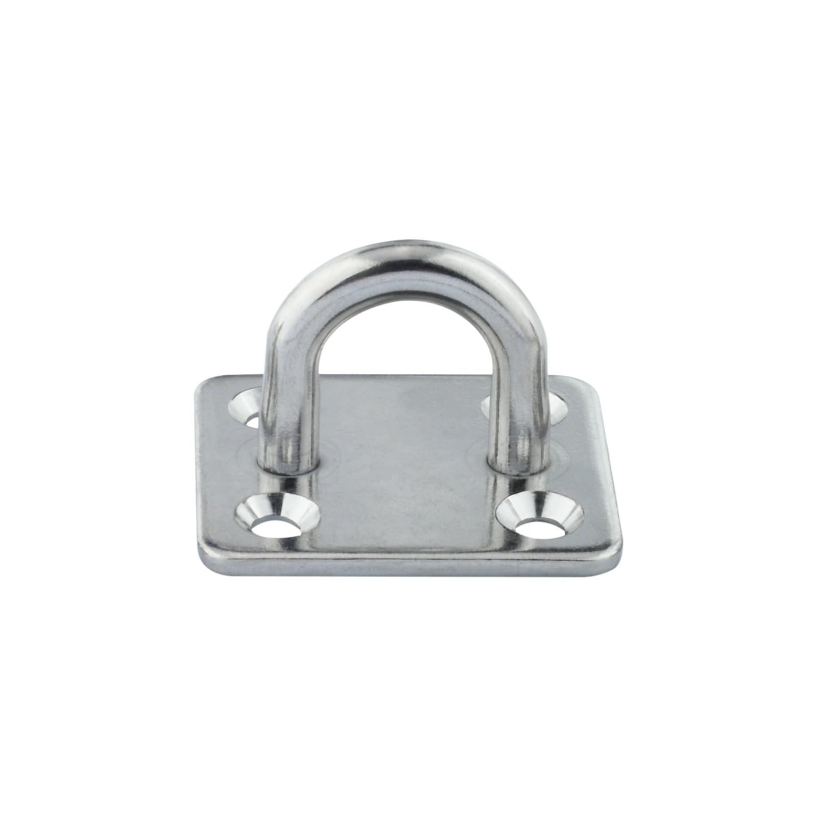 CNfhFRY Eye Hooks， 1Pcs Stainless Steel 316 Square Pad Eye Plate Loop Hook Wall Mounted Boat Yacht Accessories(8MM)