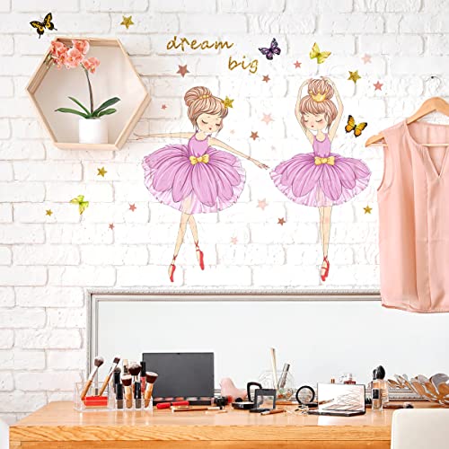 Yotdmk Dancing Girl Wall Decals Wall Stickers For Girls Room Living Room Bedroom Decals Kids Room Decor Stickers Pvc Murals Wallpaper Baby Girls Room Stickers Vinyl Murals Gift For Daughter #TOP7
