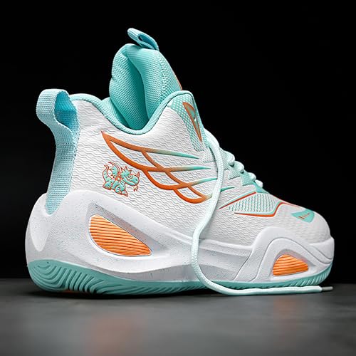 Image of Men's High-Top Basketball Shoes Anti-Slip and Wear-Resistant Soles Running Shoes Graffiti Design Fashionable Sports Shoes