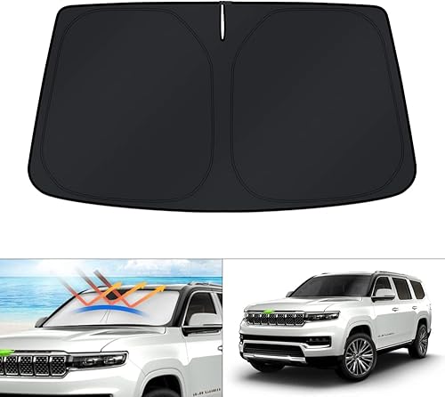 KUST Parasol para parabrisas para Jeep Grand Wagoneer 2022-2024 2025 2026 (no para Jeep Wagoneer), accesorios para parasol, protectores solares