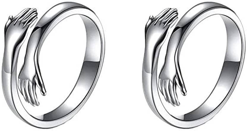 BEAUTIVIA (Set Of 2 Pcs) Love Forever Valentines Day Hand Hug Me Thumb Finger Ring Metal Plated Ring Hug ring combo (Pack of 2) (B0BXBCVZ3B) Amazon Price History, Amazon Price Tracker