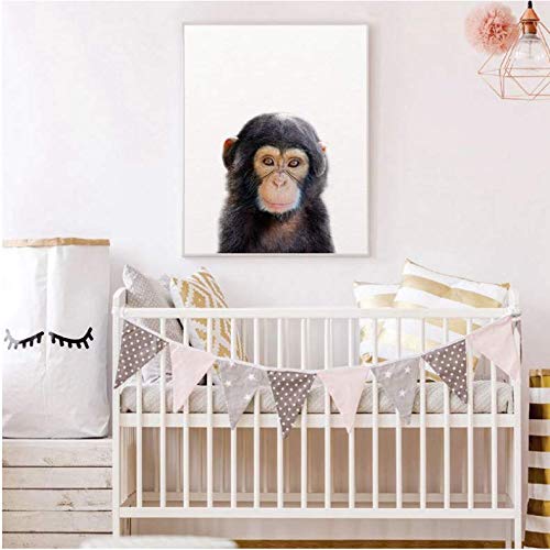 Art mural éléphant et zèbre sur toile premium, impression d'art moderne 50x70cm