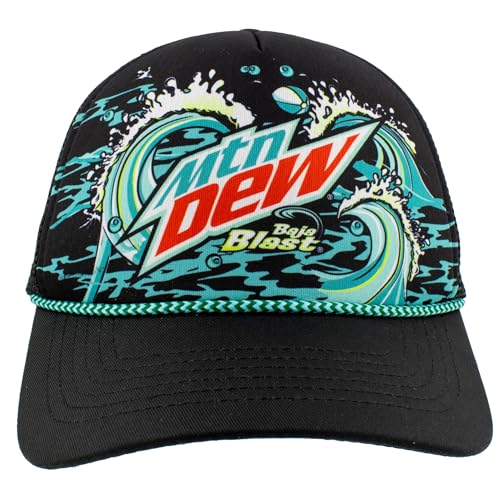 Image of Mountain Dew Baja Blast Big Waves Trucker Hat Multicolor