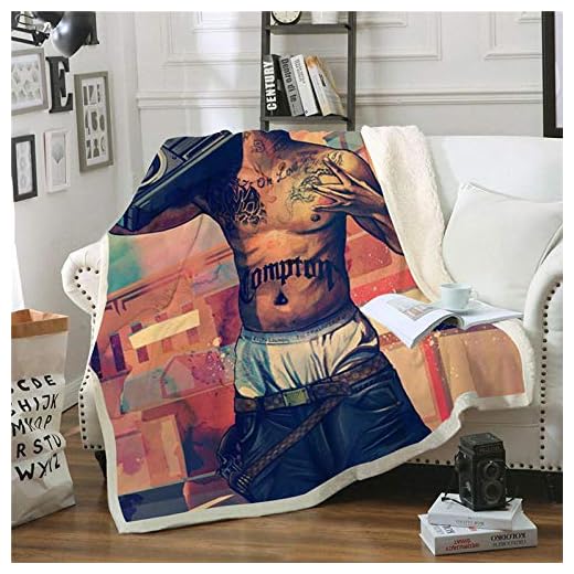 GGDJ Sherpa Fleece överkast filt sängkläder Bad boy 3D-tryck filt mjuk gosig varm filt för soffa säng soffa luddig filt baby 100 x 130 cm