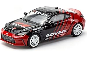 Pop Race 1/64 Diecast: GR86 Red and Black ADVAN Livery