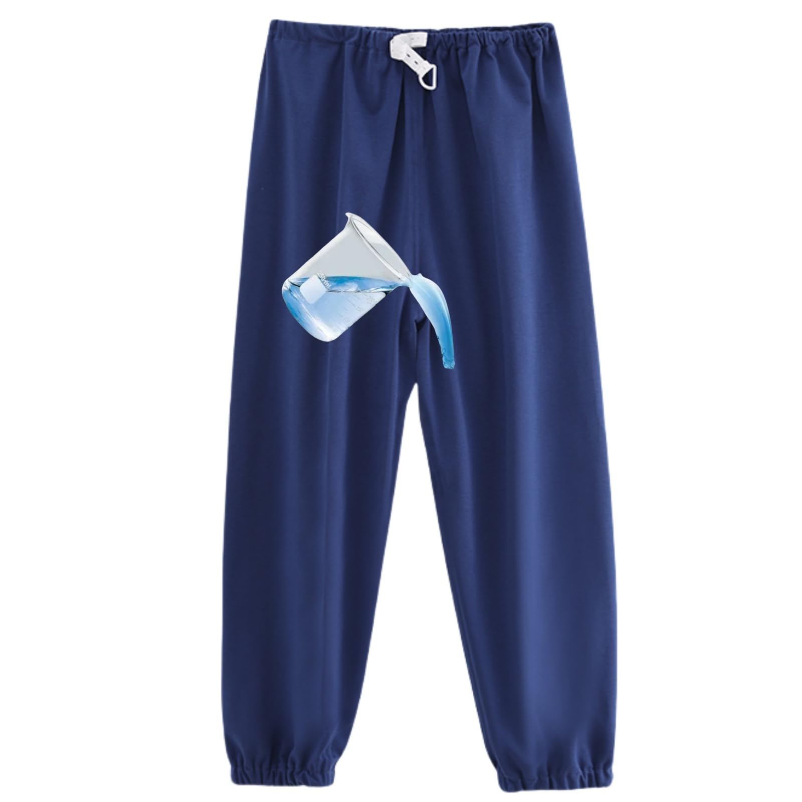 WEEOATAR Waterproof Patient Care Trousers,Reusable Incontinence Pants,Leak-Proof and Washable Urinary Incontinence Pants for Bedridden,Elderly,Mobility Impaired,Women on Periods(Long,Blue,XL)