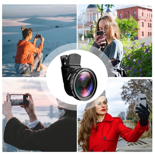 Phone Lens - Clip on Photography Camera, Professional Phone Camera Lens for All Smartphones, Wide Angle Macro Fisheye Len Kit for Mobile Photography Travel Vlogging Social Media Content Creation - Image 4