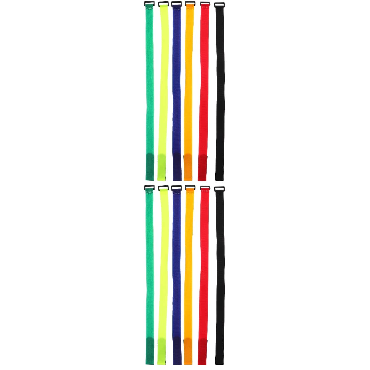 INOOMP 2sets Cinch Straps Tire Buckles Bike Sticky Straps Tapes Secure Bike Wheels Yoga Mats More Lightweight 12pcs*2