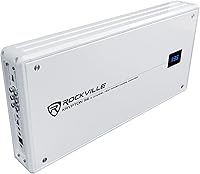 Vista 3 de Rockville Krypton S6 2600W Amplificador MarinoBarco de 6 Canales, RMS Certificado por Dyno, Micrófono PA Incluido, PCB con Recubrimiento Conformal