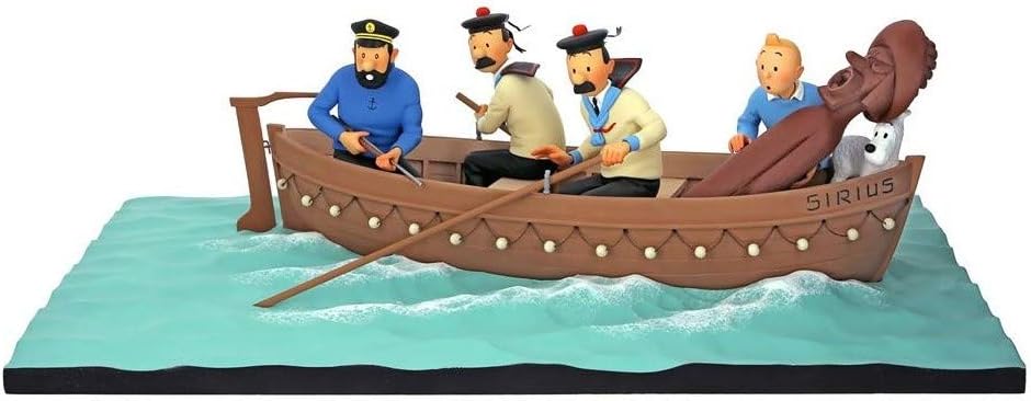 Fariboles Collectible figure Moulinsart Tintin in the Sirius Jolly Boat (2018)
