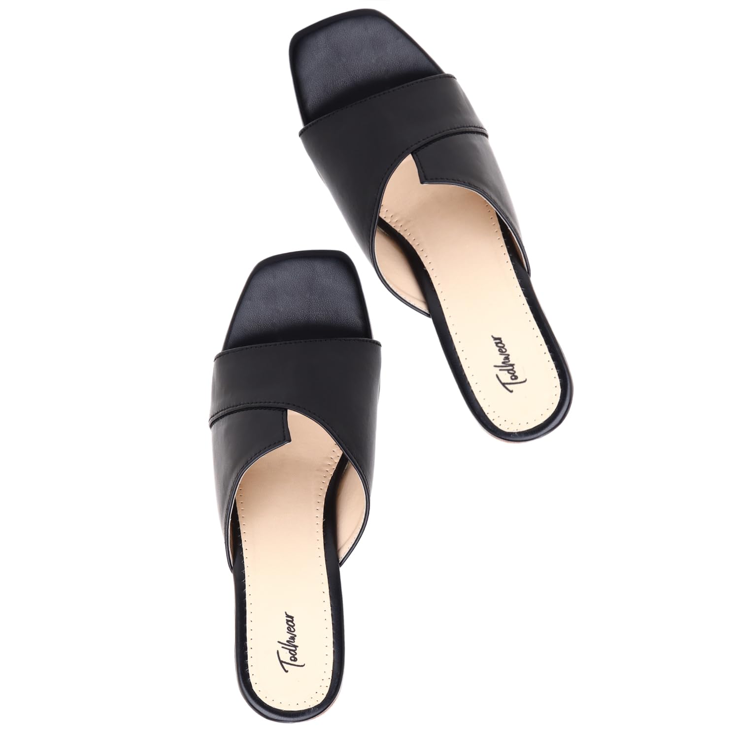 Double cut style Pump heel sandals for women Girls bellies-image-6