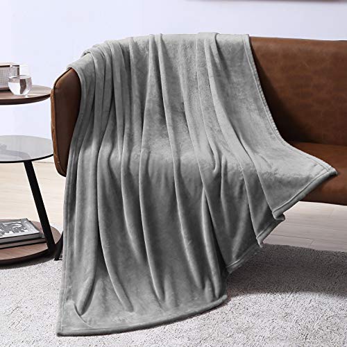 Exq Home Fleece Blanket Queen Size Grey Throw Blanket For Bed Or Couch - Microfiber Fuzzy Flannel Blanket For Adults Or Kids #TOP3