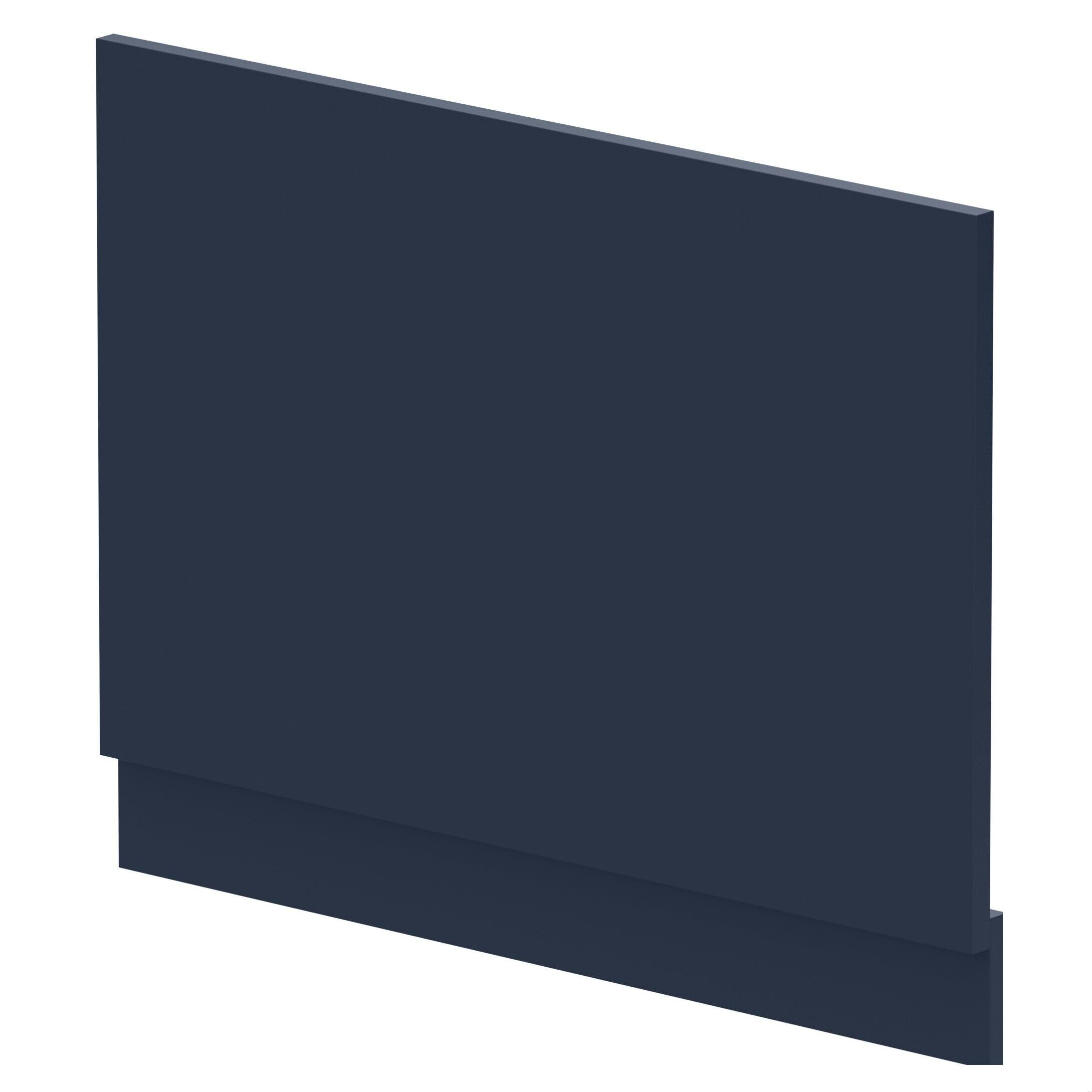 Balterley Bath End Panel 750mm, MDF End Bath Panels with Plinth, Satin Finish Straight Bathroom Panels for Bathtub, Water Resistant Panel Covering for Bathroom Baths and Soaking Tubs (Midnight Blue)