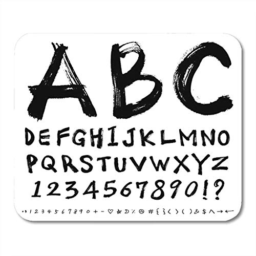 Preisvergleich Produktbild Mauspads Graffiti-Pinsel Alphabet und Zahlenstempel Kalligraphie Mauspad für Notebooks, Desktop-Computer Mausmatten, Büromaterial