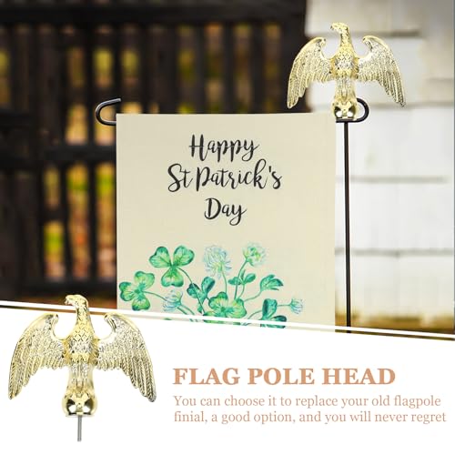 Yardwe Flagpole Adlerkopf Outdoor Flag Outdoor Decor Flag Poles for Outside House Flagpole Topper Flag Pole Adler Topper Flag Head DIY Flag Pole Decor Fahnenmastkopf Fahnenmastspitzen
