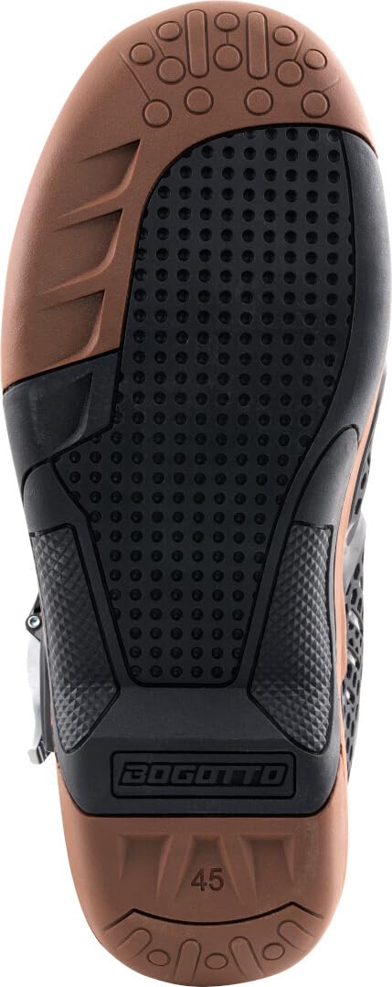 Bogotto RMXA wasserdichte Enduro/Motocross Stiefel, schwarz/braun, 46 | Wasserdicht