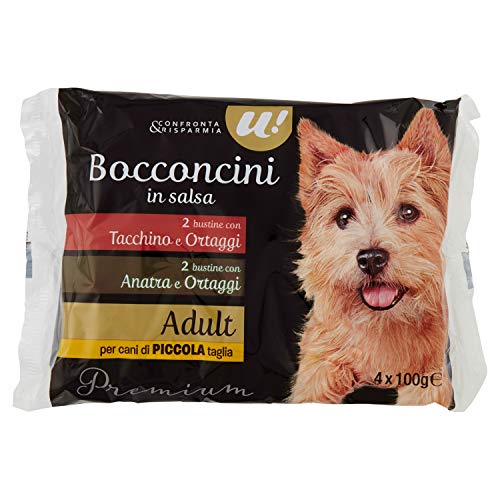 U! Confronta & Risparmia Bocconcini in Salsa per Cani, 4 x 100g