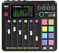Vista 5 de Rode RODECaster Pro II - Consola de producción de audio integrada con cubierta de policarbonato Rode RODECover II y tarjetas de memoria MicroSDHC