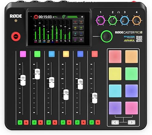 Miniatura 5 de Rode RODECaster Pro II - Consola de producción de audio integrada con cubierta de policarbonato Rode RODECover II y tarjetas de memoria MicroSDHC de